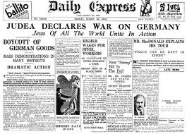 Daily Extress Judea declair war on Germany