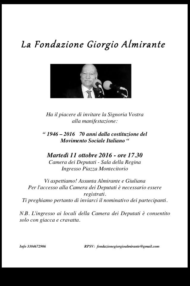 Fondazione Giorgio Almirante  IMG-20161001-WA0006